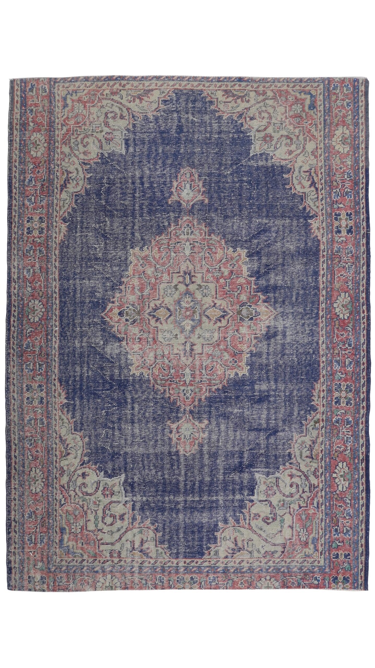 7x8 Purple Patterned Vintage Area Rug