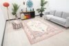 6x9 Pink Colorful Turkish Rug, 6x9 Oushak Area Rug, Vintage Handmade Rug, Boho Rug, Vintage Rug, Kitchen Rug, Living Room Rug, Antique Rug - Görsel 2