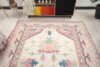 6x9 Pink Colorful Turkish Rug, 6x9 Oushak Area Rug, Vintage Handmade Rug, Boho Rug, Vintage Rug, Kitchen Rug, Living Room Rug, Antique Rug - Görsel 7