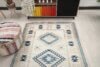 4x7 Beige Brown Blue Vintage Rug, Antique Area Rug, 4x7 Oushak Runner, Bohemian Rug, Handmade Wool Rug, Turkish Wool Rug, Kitchen Cotton Rug - Görsel 7