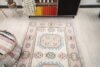 4x7 Pink Blue Handwoven Rug, Bedroom Area Rug, 4x7 Oushak Runner, Bohemian Wool Rug, Vintage Wool Rug, Antique Rug, Colorful Rug,Kitchen Rug - Görsel 7