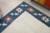 5x7 Beige Blue Red Turkish Rug, 5x7 Handmade Oushak Runner, Bohemian Rug, Handmade Wool Rug, Antique Wool Area Rug, Vintage Rug, Kitchen Rug - Görsel 8