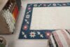 5x7 Beige Blue Red Turkish Rug, 5x7 Handmade Oushak Runner, Bohemian Rug, Handmade Wool Rug, Antique Wool Area Rug, Vintage Rug, Kitchen Rug - Görsel 9