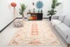 7x9 Beige Orange Turkish Rug, 7x9 Oushak Area Rug, Bedroom Handmade Rug, Bohemain Wool Rug, Vintage Rug, 7x9 Kitchen Rug, Living Room Rug - Görsel 2