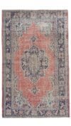 5x8 Turkish Red Blue Rug