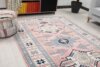 5x8 Turkish Pink Blue Rug, 5x8 Handmade Area Rug, Oushak Runner, Bohemian Rug, Antique Rug, Persian Rug, Vintage Rug, Kitchen Livingroom Rug - Görsel 3