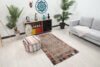 3x6 Brown Red Turkish Rug, 3x6 Oushak Rug, 3x6 Vintage Rug, Corridor Runner, Kitchen Rug, 3x6 Bedroom Rug, Home Decor, Geometric Wool Rug - Görsel 3
