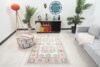4x7 Pink Blue Handwoven Rug, Bedroom Area Rug, 4x7 Oushak Runner, Bohemian Wool Rug, Vintage Wool Rug, Antique Rug, Colorful Rug,Kitchen Rug - Görsel 2