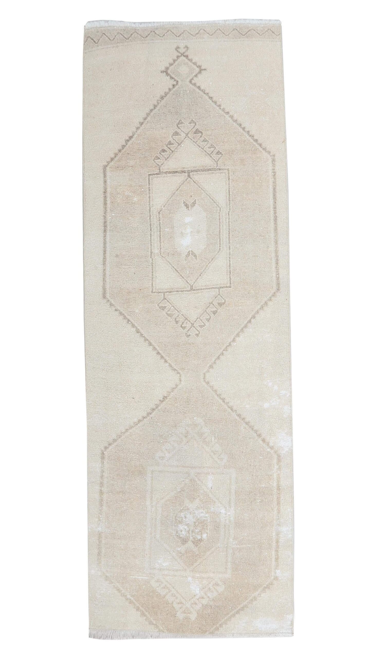 3x9 Beige Vintage Runner Rug