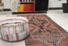 4x10 Vintage Red Brown Runner, 4x10 Handmade Rug, Oushak Runner, Bohemian Runner, Turkish Runner, Kitchen Runner, Stair Runner, Corridor Rug - Görsel 4