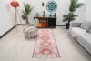 3x7 Red Handmade Turkish Rug, 3x7 Corridor Runner, 3x7 Home Decor, 3x7 Wool Area Carpet, 3x7 Bedroom Rugs, Antique Area Runner, Vintage Rug - Görsel 2