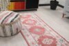 3x7 Red Handmade Turkish Rug, 3x7 Corridor Runner, 3x7 Home Decor, 3x7 Wool Area Carpet, 3x7 Bedroom Rugs, Antique Area Runner, Vintage Rug - Görsel 4