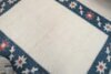 5x7 Beige Blue Red Turkish Rug, 5x7 Handmade Oushak Runner, Bohemian Rug, Handmade Wool Rug, Antique Wool Area Rug, Vintage Rug, Kitchen Rug - Görsel 6