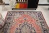 5x8 Turkish Red Blue Rug, 5x8 Handmade Area Rug, Oushak Runner, Bohemian Rug, Antique Rug, Bedroom Rug, Vintage Rug, Kitchen Livingroom Rug - Görsel 7