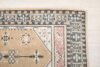 2x5 Yellow Gray Pink Turkish Rug, 2x5 Handwoven Small Rug, 2x5 Oushak Rug, Small Soft Rug, Vintage Rug, Neutral Wool Rug, Decorative Rug - Görsel 5