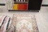 3x6 Beige Floral Turkish Rug, 3x6 Oushak Rug, 3x6 Vintage Small Rug, Corridor Runner, Kitchen Rug, 3x6 Bedroom Rug, Home Decor, Wool Rug - Görsel 7