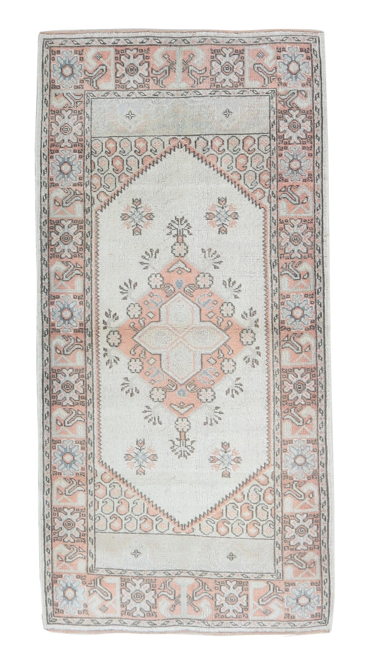 3x6 Beige Floral Turkish Rug