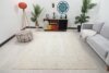 7x9 Beige Blue Orange Turkish Rug, 7x9 Oushak Area Rug, Bedroom Handmade Rug, Bohemain Wool Rug, Vintage Rug,7x9 Kitchen Rug,Living Room Rug - Görsel 2