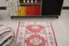 3x7 Red Handmade Turkish Rug, 3x7 Corridor Runner, 3x7 Home Decor, 3x7 Wool Area Carpet, 3x7 Bedroom Rugs, Antique Area Runner, Vintage Rug - Görsel 7