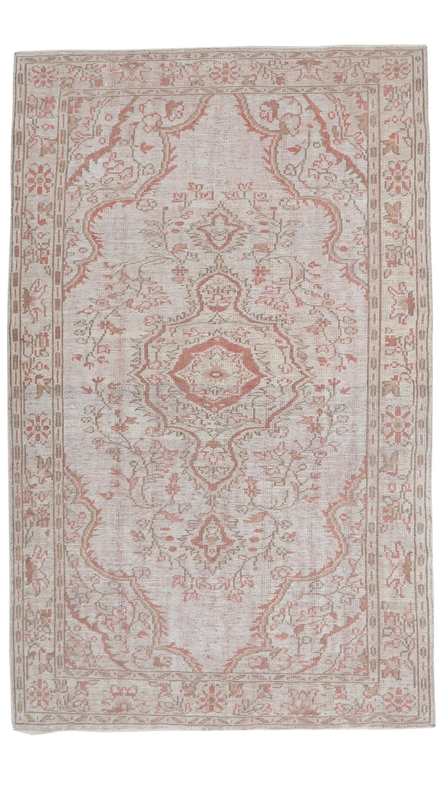 7x9 Brown Red Turkish Rug