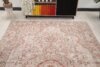 7x9 Brown Red Turkish Rug, 7x9 Oushak Rug, Faded Bedroom Handmade Rug, Boho Rug, Patterned Vintage Rug, 7x9 Kitchen Wool Rug,Living Room Rug - Görsel 7