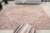 7x9 Brown Red Turkish Rug, 7x9 Oushak Rug, Faded Bedroom Handmade Rug, Boho Rug, Patterned Vintage Rug, 7x9 Kitchen Wool Rug,Living Room Rug - Görsel 9