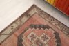 4x13 Red Gray Wool Turkish Runner, 4x13 Muted Oushak Runner, 4x13 Bohemian Runner, Handmade Rug, Vintage Runner, Patterned Runner, Faded Rug - Görsel 8