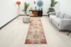 3x11 Red Muted Turkish Runner, 3x11 Oushak Runner, Boho Runner, Handmade Rug, Vintage Rug, Kitchen Soft Runner, Corridor Runner, Outdoor Rug - Görsel 2