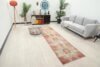 3x11 Red Muted Turkish Runner, 3x11 Oushak Runner, Boho Runner, Handmade Rug, Vintage Rug, Kitchen Soft Runner, Corridor Runner, Outdoor Rug - Görsel 3