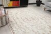 5x9 Beige Brown Turkish Rug, 5x9 Oushak Floral Rug, Handmade Wool Rug, Distressed Rug, Faded Area Rug, Vintage Rug, Kitchen Rug, Bedroom Rug - Görsel 3
