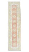 3x9 Pink Yellow Vintage Rug