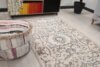 4x7 Beige Black Vintage Rug, Floral Handwoven Wool Rug, 4x7 Oushak Runner, Bohemian Rug, Handmade Rug, Livingroom Rug, Kitchen Bedroom Rug - Görsel 4