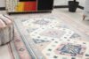 6x8 Pink Blue Turkish Rug, 6x8 Oushak Area Rug, Handmade Wool Rug, 6x8 Oversized Rug, Patterned Vintage Rug, Kitchen Rug, Living Room Rug - Görsel 5