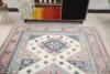 6x8 Pink Blue Turkish Rug, 6x8 Oushak Area Rug, Handmade Wool Rug, 6x8 Oversized Rug, Patterned Vintage Rug, Kitchen Rug, Living Room Rug - Görsel 7