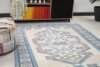5x7 Beige Pink Blue Turkish Rug, 5x7 Handmade Oushak Runner, Bohemian Rug, Handmade Wool Rug, Antique Wool Area Rug, Vintage Rug,Kitchen Rug - Görsel 4