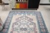 5x7 Beige Pink Blue Turkish Rug, 5x7 Handmade Oushak Runner, Bohemian Rug, Handmade Wool Rug, Antique Wool Area Rug, Vintage Rug,Kitchen Rug - Görsel 7
