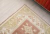 3x9 Pink Yellow Vintage Rug, 3x9 Oushak Runner, Bohemian Wool Runner, Handmade Rug, Antique Rug, Vintage Rug, Kitchen Runner, Hallway Runner - Görsel 8