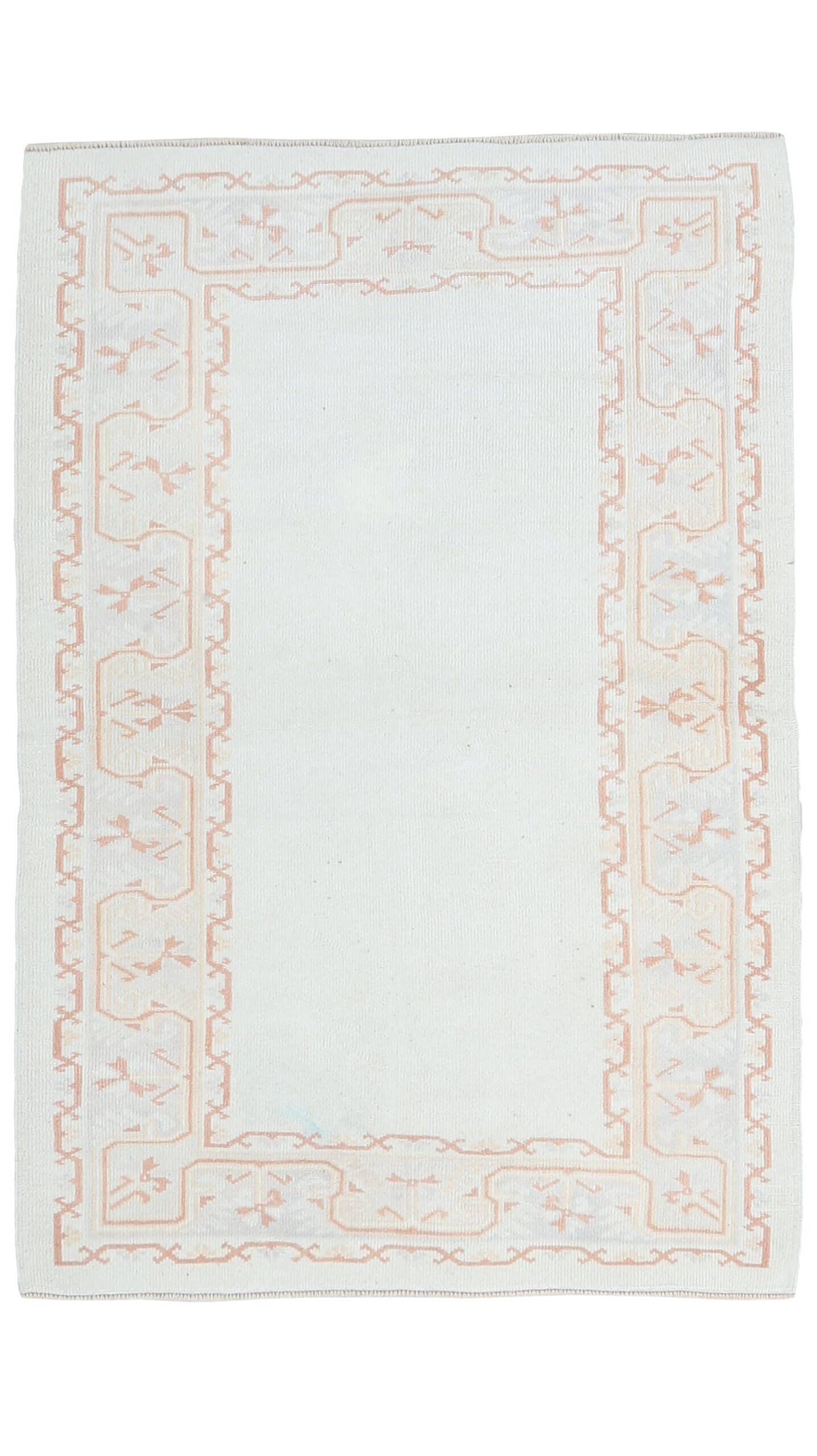 4x6 Beige Pink Turkish Rug,