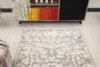 4x7 Beige Black Vintage Rug, Floral Handwoven Wool Rug, 4x7 Oushak Runner, Bohemian Rug, Handmade Rug, Livingroom Rug, Kitchen Bedroom Rug - Görsel 7