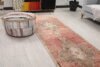 3x10 Red Beige Turkish Runner, 3x10 Oushak Runner, Turkish Bohemian Runner, Handmade Rug,Antique Wool Rug, Kitchen Runner, Hallway Runner - Görsel 5