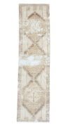 3x11 Beige Brown Faded Runner