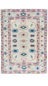 5x7 Beige Pink Blue Turkish Rug
