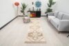 Vintage 3x11 Oushak Beige Rug, Bohemian Turkish Wool Rug, Distressed Beige Brown Kitchen Runner Muted Earth Tone Hallway Carpet,Entryway Rug - Görsel 2