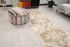 Vintage 3x11 Oushak Beige Rug, Bohemian Turkish Wool Rug, Distressed Beige Brown Kitchen Runner Muted Earth Tone Hallway Carpet,Entryway Rug - Görsel 4