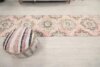 3x12 Floral Pink Brown Vintage Runner, 3x12 Boho Runner, Oushak Runner, Handmade Rug, Turkish Runner,Kitchen Runner,Neutral Runner,Faded Rug - Görsel 9