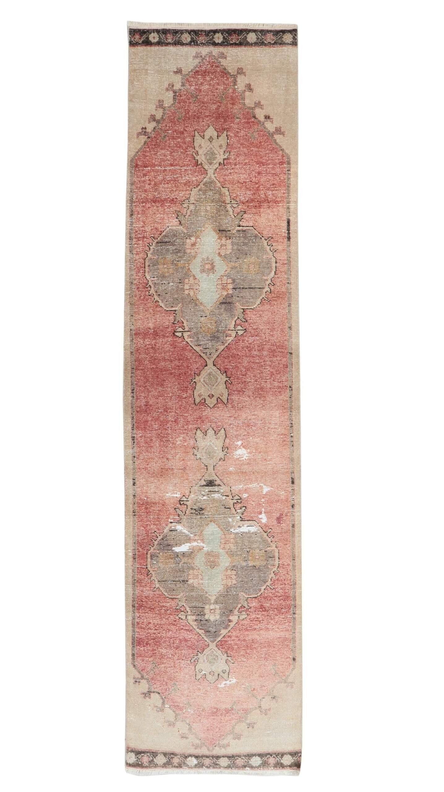 3x10 Red Beige Turkish Runner