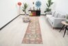 3x13 Red Beige Turkish Runner, 3x13 Oushak Runner, 3x13 Bohemian Runner, Handwoven Rug, Vintage Wool Runner, Hallway Wool Runner, Faded Rug - Görsel 2