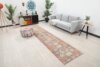 3x13 Red Beige Turkish Runner, 3x13 Oushak Runner, 3x13 Bohemian Runner, Handwoven Rug, Vintage Wool Runner, Hallway Wool Runner, Faded Rug - Görsel 3
