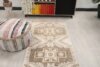 3x11 Vintage Beige Brown Runner, 3x11 Oushak Runner, Bohemian Runner, Turkish Runner, Wool Rug, Kitchen Runner, Distressed Runner,Muted Rug - Görsel 7