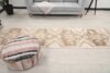 Vintage 3x11 Oushak Beige Rug, Bohemian Turkish Wool Rug, Distressed Beige Brown Kitchen Runner Muted Earth Tone Hallway Carpet,Entryway Rug - Görsel 9